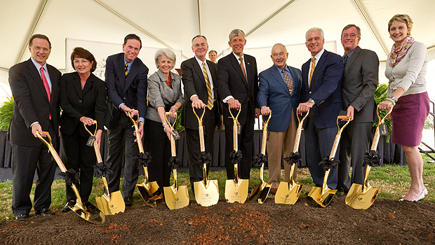 Shovels in the ground