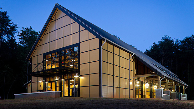 The Barn at night