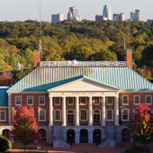 Winston-Salem skyline from campus