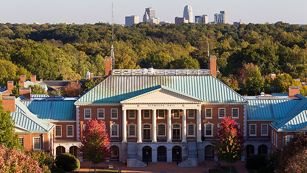 Winston-Salem skyline from campus