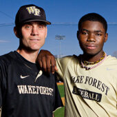 Coach Tom Walter and freshman Kevin Jordan