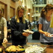 Students grab a late-night snack in the ZSR Library.