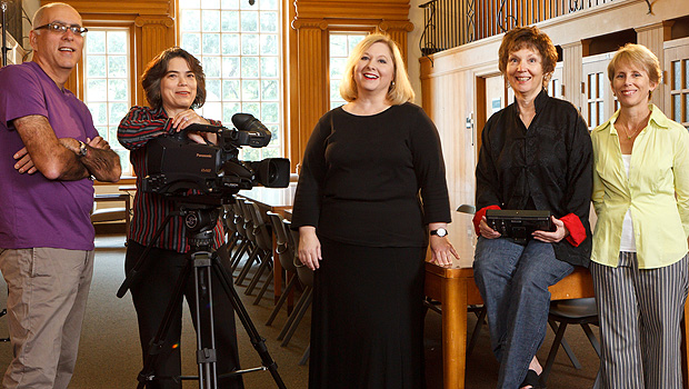 Members of the Wake Forest Documentary Film Program who created 'The Last Flight of Petr Ginz:' (from left) Peter Gilbert, Cindy Hill, Mary Dalton, Sandy Dickson and Cara Pilson.
