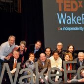 TEDxWakeForestU speakers on stage