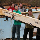 Schools of Business students work for Habitat for Humanity.