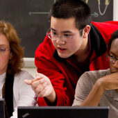 From left: Jacque Fetrow, Don Nguyendac, Brandon Turner