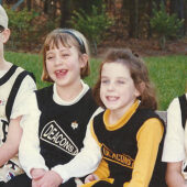 All of Linville and Mary Jon Roach's grandchildren continued the long family tradition of attending Wake Forest. From left to right: Davis and Emily Roach, Michelle and Allison Lange.