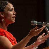 Melissa Harris-Perry address the Wake Forest audience.