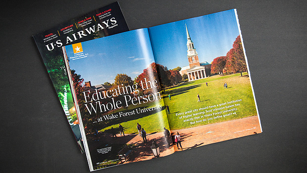 Wake Forest is featured in U.S. Airways Magazine.
