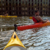 For senior Michael Locicero, kayaking in Eastern North Carolina is a far cry from his experiences at home in Long Island, N.Y. (Photo courtesy of Michael Scott)