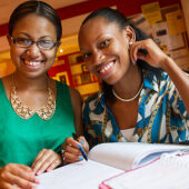 Students studying