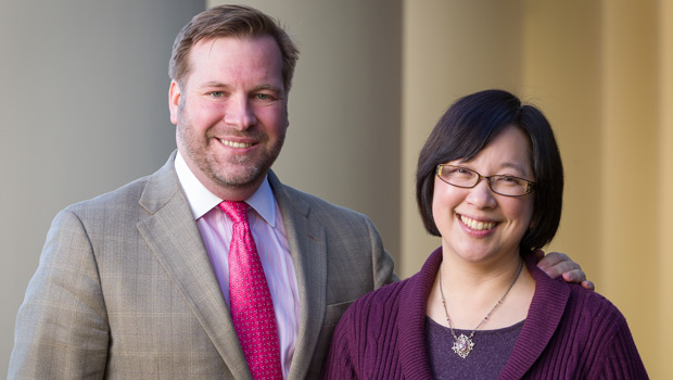 Wade Murphy ('00) and Mary Foskett, professor of religion and director of the Humanities Institute