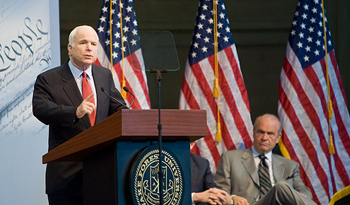 Sen. John McCain speaks at Wake Forest University