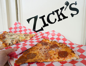 Pizza and the Zick's logo