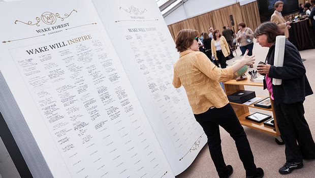 As part of the Wake Will campaign launch, supporters signed their names in a giant guest book.