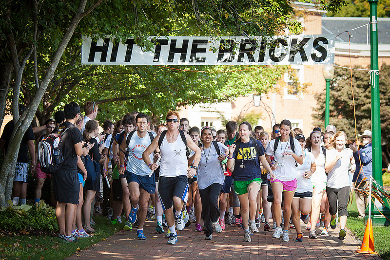 Runners take off at the start of Hit The Bricks.