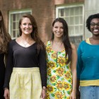 The 2014 Fulbright Scholars are (from left) Deanna Margius, Anmargaret Warner, Jessica Argenti, Sammie Herrick, Dorronda Bordley, Courtney Flynn, and Meenu Krishnan (not pictured).
