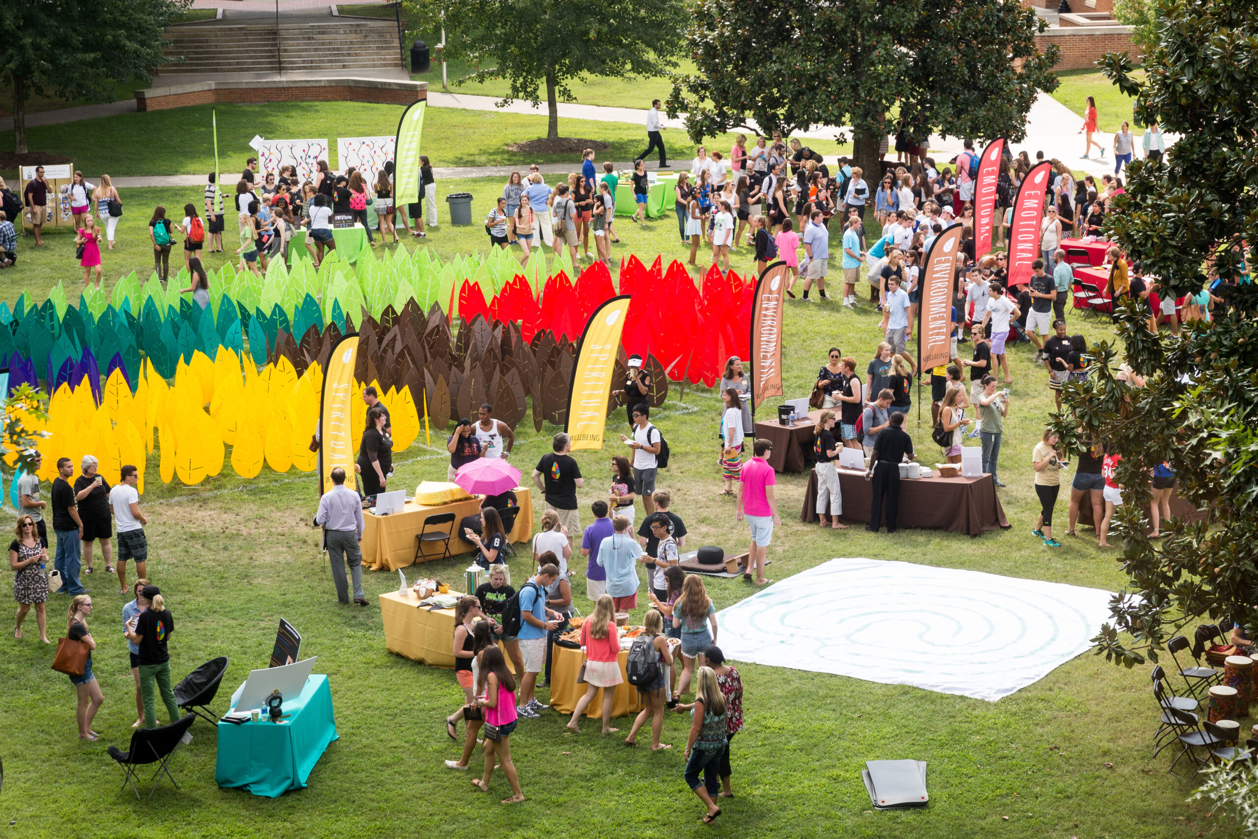On Sept. 5, students, faculty and staff explored the eight dimensions of wellbeing and found resources to support them. 