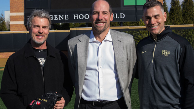 David Couch ('84), former major league pitcher John Smoltz and Tom Walter, the Wake Forest baseball coach