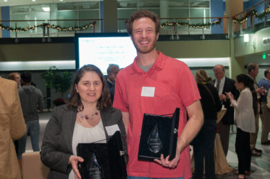 Oana Jurchescu and graduate student Peter Diemer.