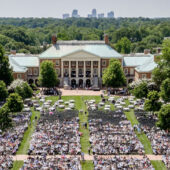 Reynolda Hall on commencement day