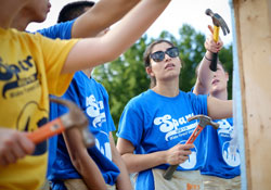 Volunteering with Habitat for Humanity