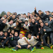 Wake Forest soccer celebrating a win