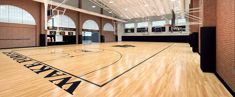 Interior of the Shah Basketball Complex
