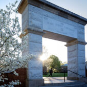 Archway on campus of WFU