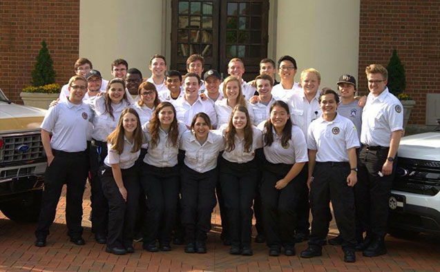 Wake Forest EMS student volunteers