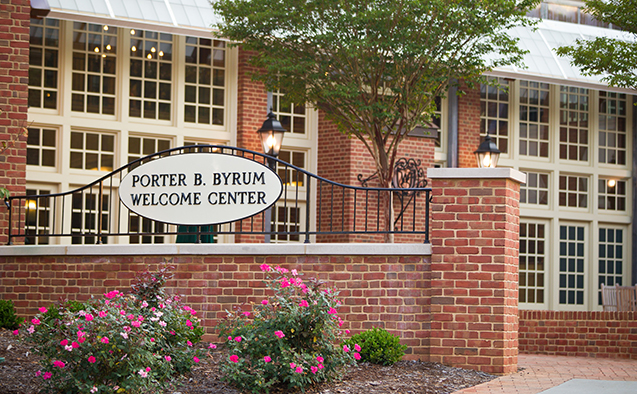 Entrance to the Porter B. Byrum Welcome Center