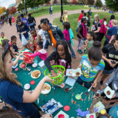 Wake Forest students host "Project Pumpkin" for local children in Winston-Salem.