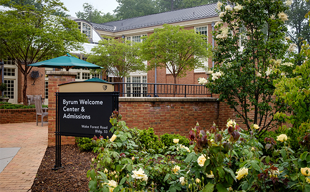 Porter Byrum Welcome Center at Wake Forest University