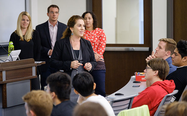 Wake Forest engineering faculty address students