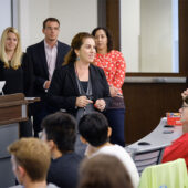 Wake Forest engineering faculty address students