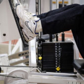 People lift weights and perform other weight training exercises at the Clinical Research Center, the research location for the Wake Forest Health and Exercise Science department.