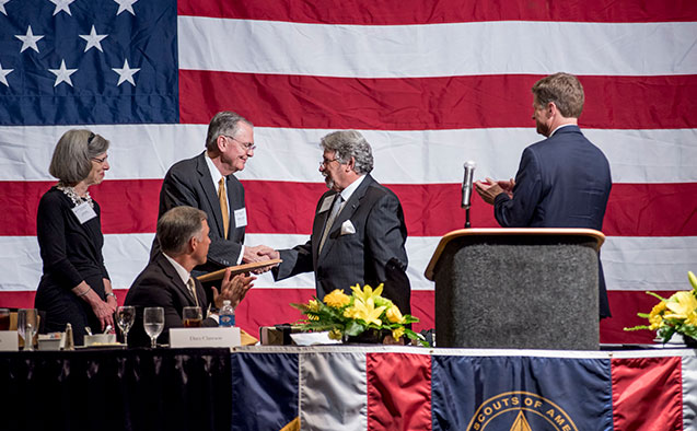 The Boy Scouts of America honored President Nathan O. Hatch at the Distinguished Citizen Award dinner on May 10.