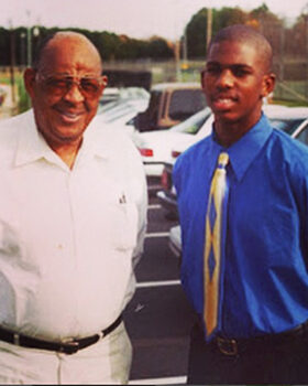 Chris Paul with his grandfather