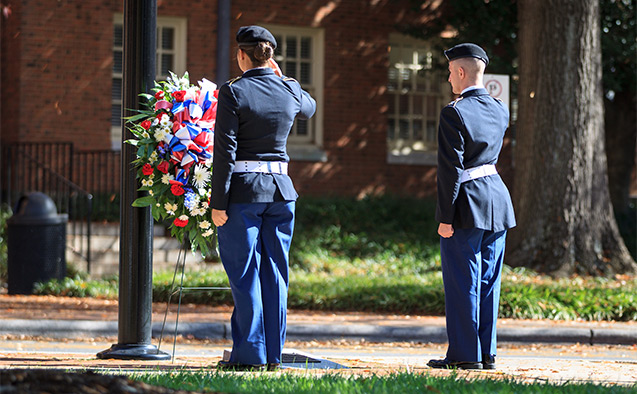 Veterans Day ceremony at Wake Forest University