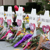 Memorial at the Tree of Life Synagogue in Pittsburgh, Pa.