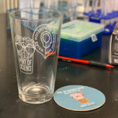 Branded pint glass