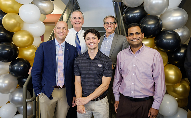 CASE award winners during a reception to celebrate at Wake Forest