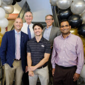 CASE award winners during a reception to celebrate at Wake Forest