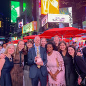 WFU group in NYC with PRSA Silver Anvil award