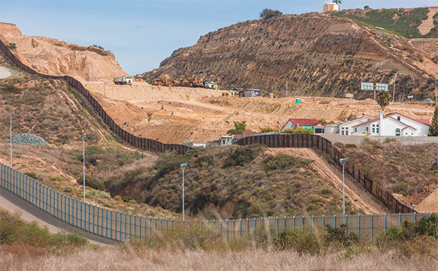 U.S. Customs and Border Protection Otay Mesa Port of Entry stock photo