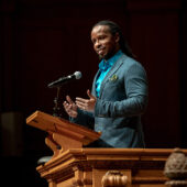 Ibram X. Kendi, founding director of the Antiracist Research and Policy Center at American University, gave a keynote speech in Wait Chapel for the 20th annual Dr. Martin Luther King Jr. Day celebration in partnership with Winston Salem State University on Monday, January 20, 2020.