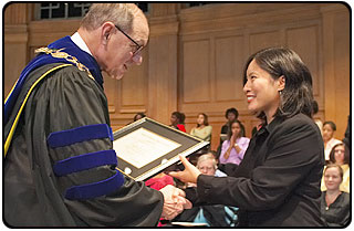 Winners of the 2003 Marcellus Waddill Excellence in Teaching Awards are alumnae Joy Bautista