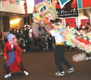 People celebrating the Chinese New Year