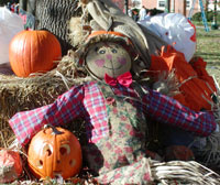 A scarecrow at Project Pumpkin