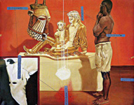 Armando Mariño, El Racismo Explicado a los Niños, 2001 (Racism Explained to Children)oil on canvas, 77" x 64.6"